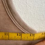 Aerie Beige Ribbed Henley Tank Top, Casual Minimalist Soft Girl Small Photo 6