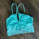 Aerie  bright blue floral lace bralette Photo 0