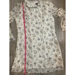 Allegra K  Floral Chiffon Ruffle Mock Neck Swing Dress size medium Photo 4