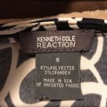 Kenneth Cole Black & White V Neck Squiggly Design Rap Around Tie On Side Sz S Photo 4