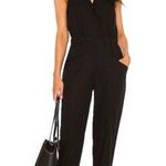 Joie  Lucie Jumpsuit Black Linen XS Caviar Revolve Photo 1