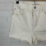 Levi's Levi’s Cream 70s High Slim Straight Cutoff Denim Shorts Size 27 Photo 3