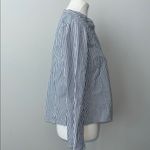 Madewell  Bell Sleeve Button Down Blue Striped Shirt Women's XS Photo 4