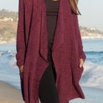 Barefoot Dreams  Cozychic Lite Island‎ Wrap in Berry Photo 0