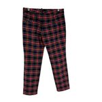 ZARA  Plaid Straight Leg Slim Pant Black and Red Size 4 Photo 6