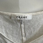 frame denim Frame Shirred Long Sleeve Linen Top White Photo 4