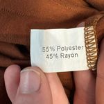 Earthbound Trading Co. Brown Knit Long Sleeve Dress Knee Length B25 Size L Photo 3