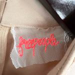 Free People  Dress Beige Lace Detail Stretch Fabric Zip Back Small Photo 7