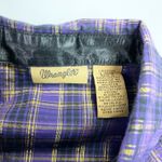 Wrangler  Womens Western Shirt Large Pearl Snap Metallic Plaid Cowboy Rodeo Ranch Photo 6