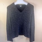 J.Crew Womens Knit Charcoal Grey Size Large Vneck Sweater Flared Arms Cozy Photo 1