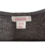 Xhilaration  Womens Sz XL Pullover Sweater Gray Long Sleeve Scoop Neck Knit Photo 4