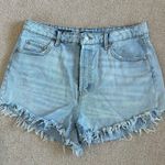 Wild Fable highest rise light wash blue denim Jean shorts in size 14 Photo 0