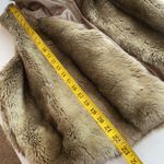 Fenn Wright Manson vest faux fur open front fold down collar lined size large Photo 3