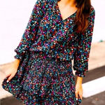 Current Air  Aurelie Pleated Mini Dress Star Print Galaxy, Size M Photo 0