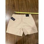 Tommy Hilfiger  Womens Khaki Chino Hollywood Slim Shorts 5" Flat Front Sz 6 NWT Photo 5