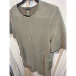 ZARA  Womens Olive Green Short Sleeve Shift‎ Dress Pockets Casual Minimalist Photo 1