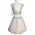 Dave and Johnny Dave‎ & Johnny Gold and Cream Mini Dress Photo 7