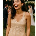 French Connection  Champagne Beaded Dress - Size 6 Photo 2