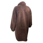 Gap Women's Brown Sherpa Fleece Button Down Long Sleeve Teddy Coat Jacket Size M Photo 1