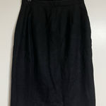 Vintage Black 100% Wool Pencil Skirt Diversity Petite Size 14 Career Wear Photo 0
