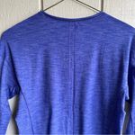 Lululemon On The Run Long Sleeve T Shirt Heathered Sapphire Blue Photo 4