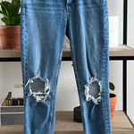 Paige Hoxton Ankle Peg Leg Mid-Rise Distressed Jeans, 26 Photo 0