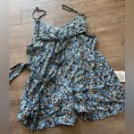 Topshop Blue and White Floral Jumpsuit Photo 8