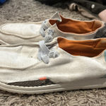 Hey Dude Women's Size 7 Wendy Snake Linen White Cotton Canvas Slip On Shoes Photo 0