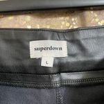 superdown Black Faux Leather Adonia Zipper Front Pants, L NWOT Photo 2