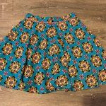 Flying Tomato  Mini Skirt Womens XS Lined Neon Blue Pink Boho Floral Geometric Photo 0