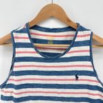 Ralph Lauren Polo Striped Tank Dress Women's Medium Blue White Pink Casual Photo 1