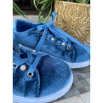 Velvet textile blue fashion sneakers size 7.5 with Pearl womens Photo 9