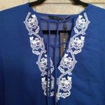 Walter Baker  Embroidered Semi Sheer Peasant Top large NWT Photo 4