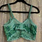 Aerie Green Mission Sunkissed Lace Longline Romantic Bralette XL NWOT Photo 1