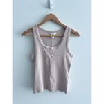 H&M top size Medium ribbed cotton scoop tank pink Photo 2