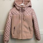 Kate Spade  Light Pink Mixed Media Hooded Quilt Coat Photo 5