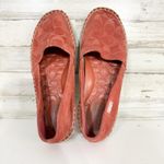 Coach Shoes Women Size 7.5M Burnt Orange June Logo Print Espadrilles Slip On Photo 1
