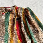 Nicola Vintage Vintage 80s Satin Brocade Funky Blouse Photo 7