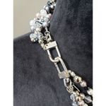 Women's Multi Strand Pearl Crystal Bead Necklace with Mystery Box Clasp Gold Photo 4