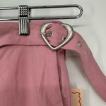 Lovefool Light Pink Pants with Heart Buckle Side Belt size 2X NWT Trousers Photo 6