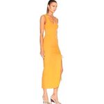 The Range  Alloy Rib Cinched Midi Dress Light Orange Photo 4