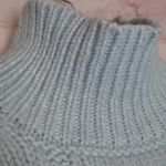 VANESSA BRUNO MARLED BABY BLUE CABLE KNIT THICK WOOL BLEND TURTLENECK SWEATER XS Photo 2