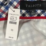 Talbots  Gingham Plaid A-Line Skirt size 10 NEW Red Navy Blue Black White Photo 7