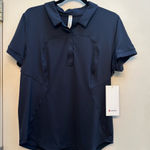 Lululemon Women’s  Quick-Drying Short Sleeve Polo Navy Blue Size 12 NEW Photo 0