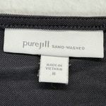 Pure Jill Sand Washed Tencel Modal Blend Short Sleeve Top Women's M Gray Size M Photo 3