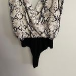 Tobi Snakeskin V-Neck Bodysuit Photo 3