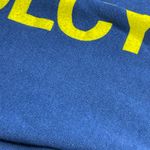 Aviator Nation x SoulCycle cropped crew sweatshirt Medium Blue smiley graphic Photo 11