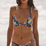 NEW Set! Rhythm x Free People Rio Fields Knot Front Bikini, size M Black Size M Photo 1
