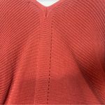 Altar'd State Altar’d State Lace Up Rust Orange Sweater Size Small Oversized High Low V-Neck Photo 7