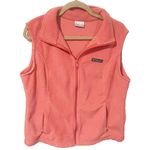 Columbia Size XL Pink Fleece Full Zip Collared Vest Photo 0